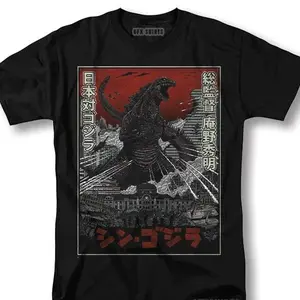 Godzilla Shirt Classic Movie Vintage Graphic Design T-Shirt, Graphic tees, Streetwear, Men gifts, Short sleeve, cotton, Top, Menswear