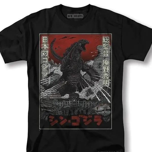 Godzilla Shirt Classic Movie Vintage Graphic Design T-Shirt, Graphic tees, Streetwear, Men gifts, Short sleeve, cotton, Top, Menswear