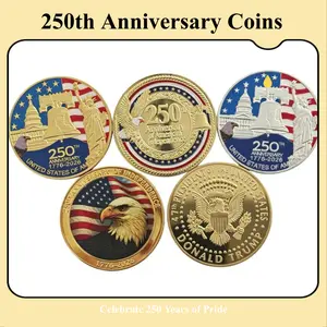 5PCS 250th US Anniversary Commemorative Coin Set - Honor 250 Years of American Independence, 1776-2026 Limited Edition Historical Collectible Gift