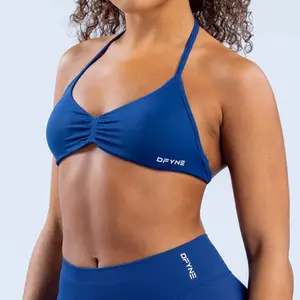 DFYNE Impact Strappy Bra Gym Fashion Women Halter Workout Yoga Sports Running Quality Fitness Thin Seamless Sling Underwear
