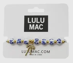 Lulu Mac Blue Bow Chinoiserie Bracelet