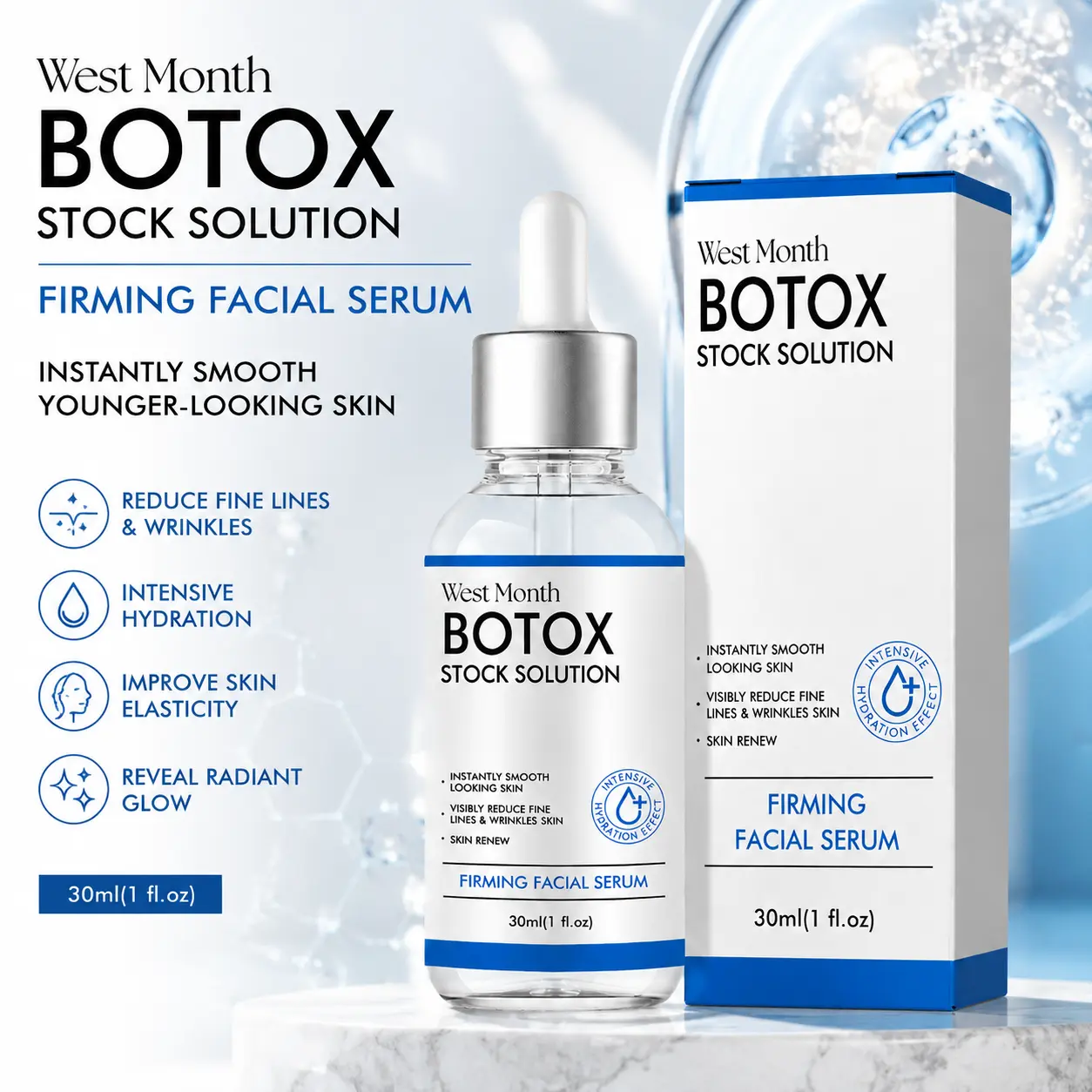 Firming Facial Serum (30ml) - Anti-Aging Deep Hydration Elasticity Face Glow Serum, Reduces Fine Lines and Wrinkles for Youthful Skin, Anti Aging Serum