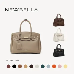 NEWBELLA Miranda S Size Top Handle Tote Bag- Minimalist  PU Leather Everyday Bags