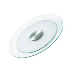 VEVOR 20 in Glass Lazy Susan Turntable, 360 °   Rotation Round Clear Tabletop Rotating Tray, Tempered Glass Dining Table Centerpiece, Smooth and Silent Spin, for Family Gatherings, Banquets & Weddings
