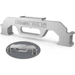Framing Tool, 16 Inch On-Center Framing Tools, 100% Cast Aluminum Framing Spacing Tool, Measurement Jig Tool For Walls, Roofs, Floors or Ladders