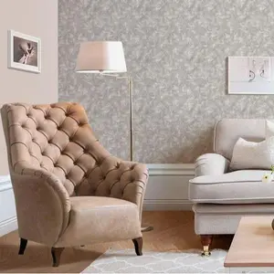 Embossed Light Gray Plaster Wallpaper, Textured Paper Wall Covering for Modern and Classic Interiors, Double Roll 33 ft x 21, Made in Ukraine, Unpasted Traditional Wallpaper (Not Peel and Stick)