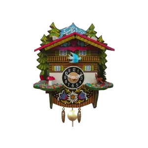 Alexander Taron 0145QP Engstler Battery-Operated Pendulum Clock - Mini Size, Music & Chimes, Switch Control, Home Decor Accent for Home Supplies