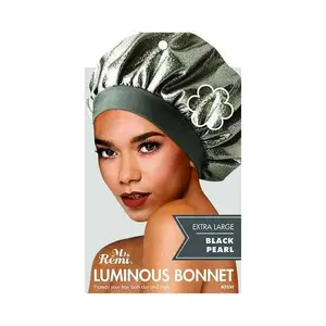 Annie #3591 Ms. Remi Extra Large Luminous Hair Cap, Breathable Black Pearl Shower Cap for Bathroom Use
