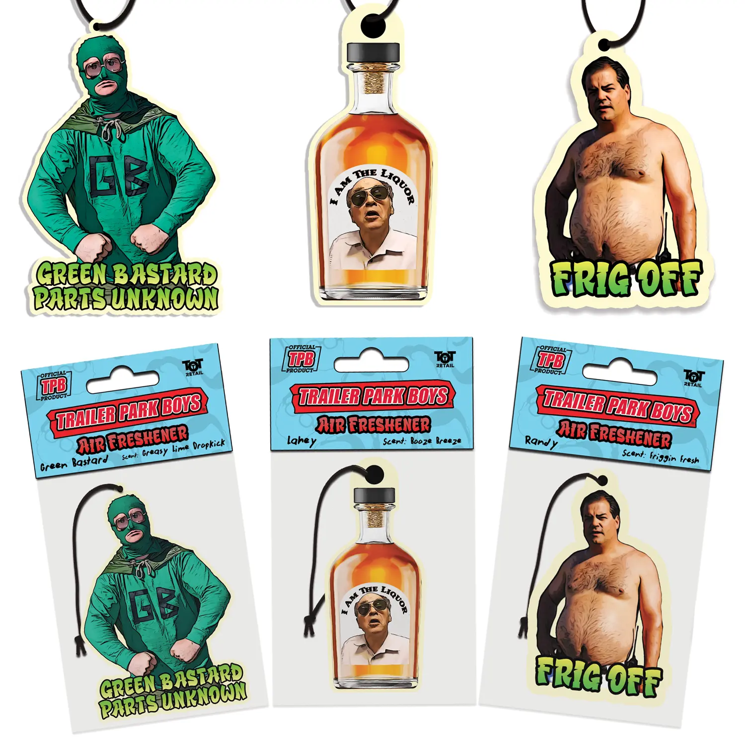 Trailer Park Boys Funny Car Air Freshener 3 Pack w Bubbles, Ricky, Julian | Officially Licensed Hanging Car Air Fresheners Regular price