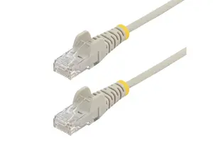 StarTech.com 9in Gray Slim CAT6 Ethernet Cable, Snagless RJ45, LSZH, 28AWG Pure Bare Copper, Slim Network Patch Cable/Cord