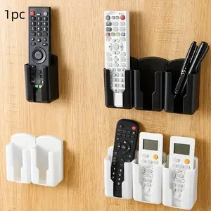 Punch-Free TV & Ac Remote Holder, Remote Rack Organizer, Wall-Mounted Storage Box, Mobile Phone Stand, Organize Remotes Effortlessly, Space-Saving Design