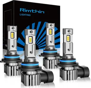 Rimthin 2004-2015 Honda Civic Sedan – 9005 High Beam & 9006 Low Beam LED Headlight Bulbs, 6000K White, 800% Brighter, 4-Pack, Led Front Lights