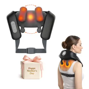 Wireless Neck and Shoulder Massager with Heat, 4 Modes, 3 Intensity Levels, Adjustable Head Width for All Body Types, 150-Minute Runtime, 6D Deep Kneading, Relieves Neck, Shoulders and Traps Pain, Gift for Men and Women – IBREO