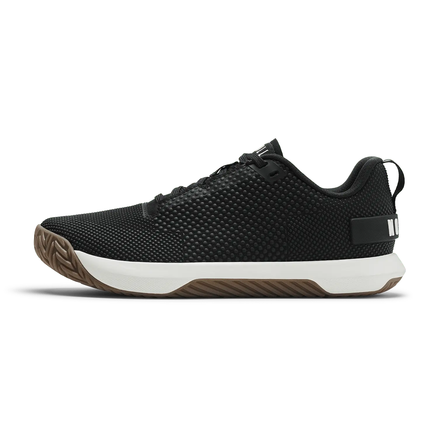 NOBULL Women's Outwork Flex Shoe in Jet Black Classic White Gum - OG Strength Training Shoe, Durable Gym Trainer, Lifting Sneaker