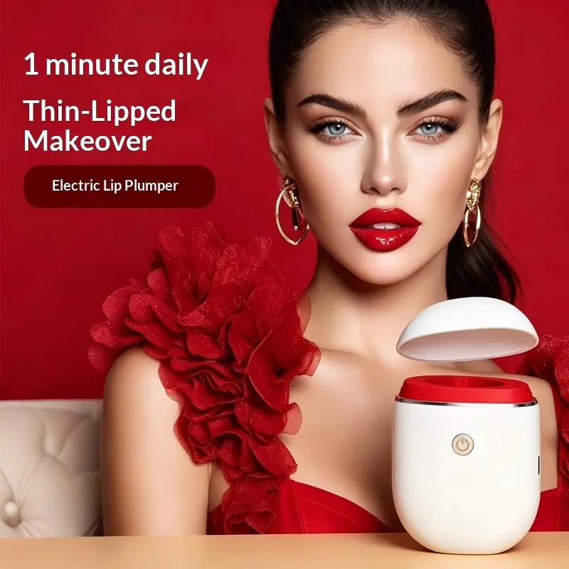 Electric Lip Plumper Vacuum Design, Three Adjustable Settings, USB Rechargeable, Gentle Skin-Friendly, Moisturizing Sensual Lips, Lip Plumper Tool