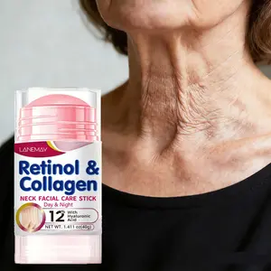 LANEMAY Retinol & Collagen Neck & Face Care Stick (40g), Retinol for Anti-Wrinkle + Collagen for Firming + 12% Hyaluronic Acid for Hydration, Convenient Stick Design for Easy Application, Visibly Reduces Neck Lines & Nasolabial Folds, Moisturizer