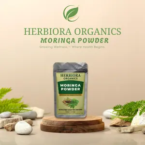 Herbiora Organics Moringa Leaf Powder Organic 100g – Premium USDA Certified Green Superfood for Smoothies, Tea, Energy & Immune Health