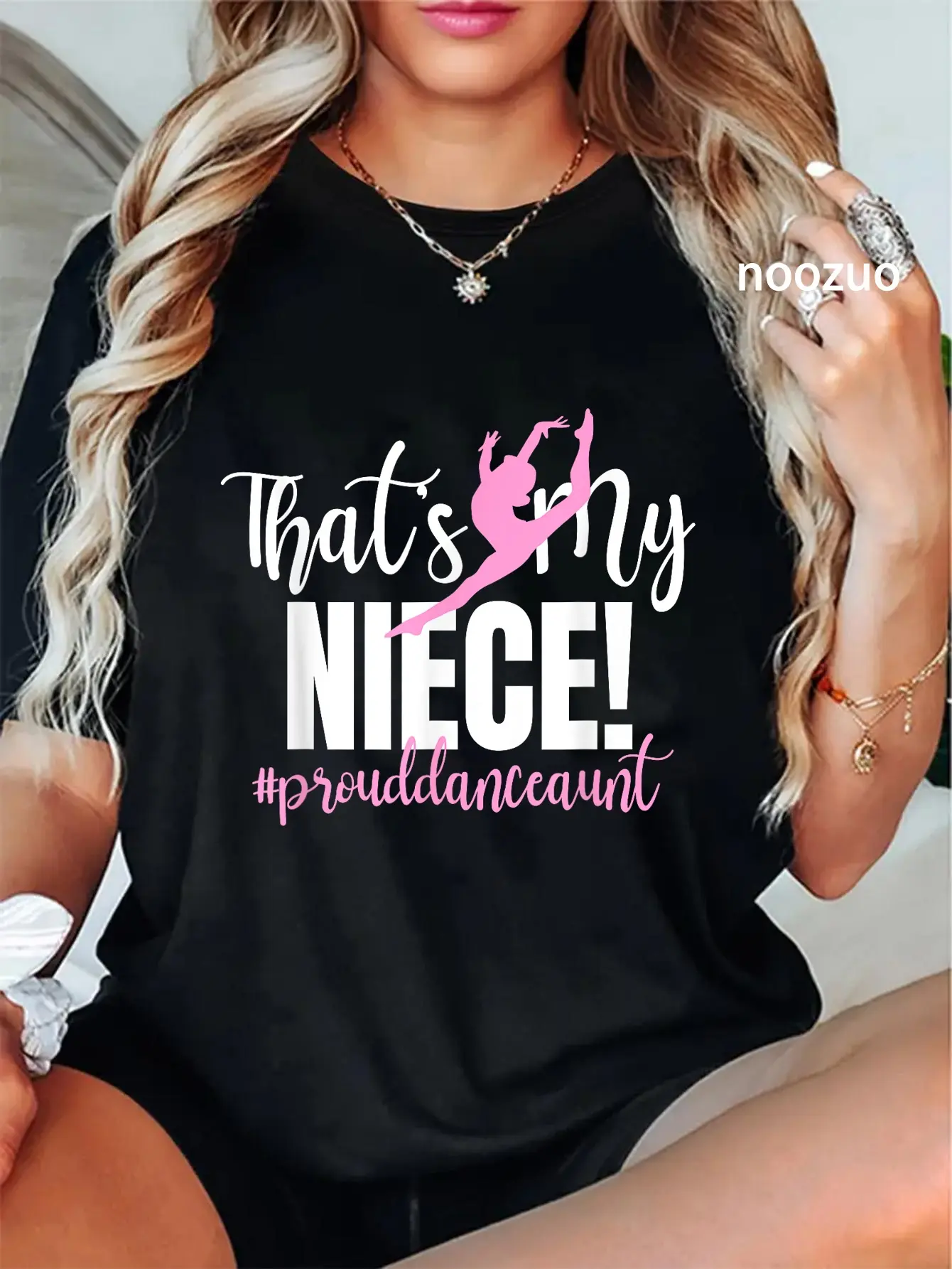 Women's 'That's My Niece' Graphic T-Shirt, Casual Short Sleeve Cotton Top for a Lady, Funny Everyday Dance Aunt Gift, Shortsleeve, Tshirt, Vintage, Streetwear