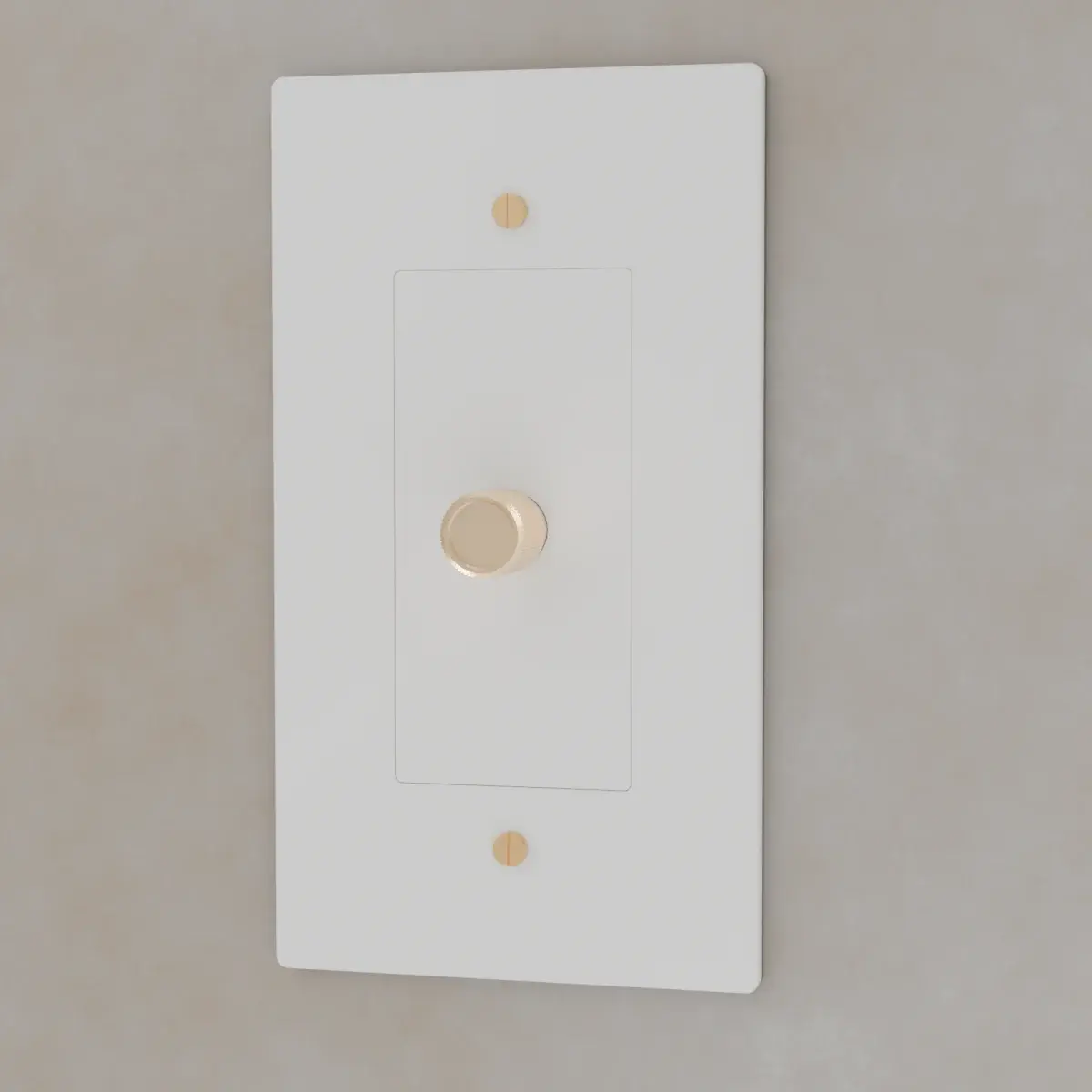 The Brass Rotary Dimmer Switch (1 to 5 Gang) - White with Brass