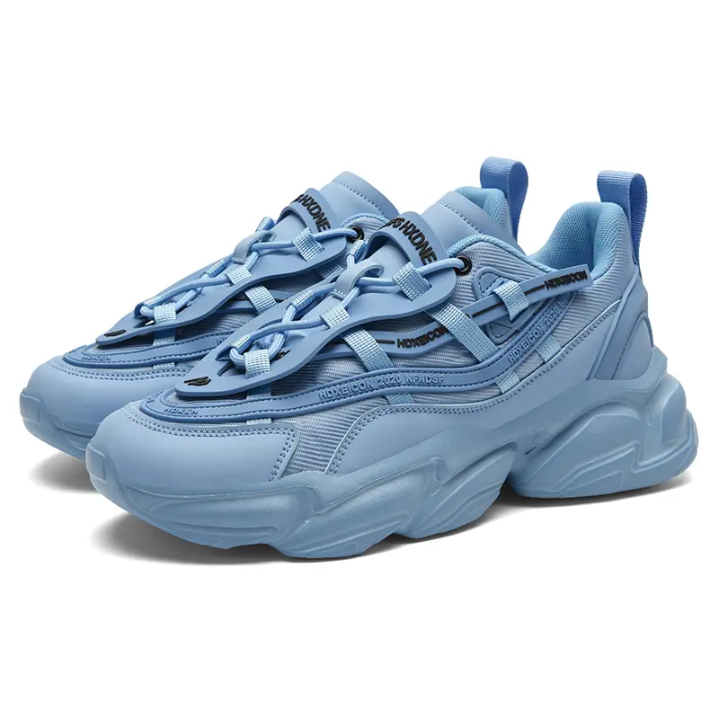 Men's Retro Chunky Low-Top Sneakers with Chunky Sole Design - Lightweight Mixed-Material Versatile Trainers, Letter Design, Breathable Closed Athletic Footwear for Gym & Everyday Casual Wear Shoe Running Runner Walking Shoes Training Sports Shoes
