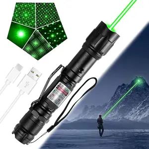 Rechargeable Green Light Pointer Torch - Portable Presenter with Adjustable Mode, Durable Metal Shell, for Office & Teaching Use outdoor tool