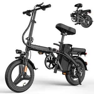 Electric Bike 750Watt Motor, 22MPH 30+ Miles PAS Range Bikes, Folding Ebike 14" Adults Electric Bicycles, 48V12 Removable Battery,  Men's and Women's Adult E-bike,UL 2849 Certified