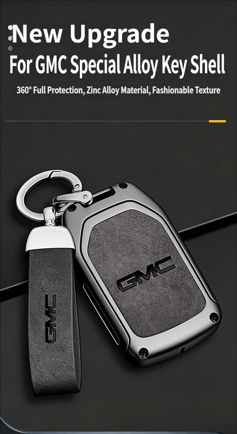 Suitable for GMC key fob metal case for car use; compatible with 2023–2019 models; includes Chevrolet Silverado 1500/2500HD/3500HD; key shell and vehicle body care accessories; Chevrolet 1500 accessories.
