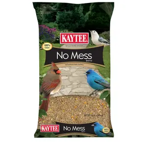Kaytee Wild Bird (No Mess or Waste Free) Food Seed Blend For Blue Jays, Woodpeckers, Juncos, Cardinals, Grosbeaks, Sparrows, and Finches, 10 Pound, (Packaging May Vary)