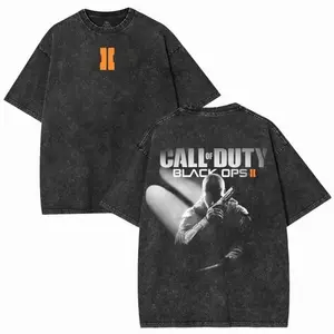 Call of Duty Black Ops 2 cotton t-shirt unisex trendy game graphic t-shirts Menswear Streetwear 90s retro black Soft clothes merch G