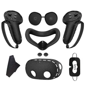 Durability VR Meta Oculus Quest 3s 7 in 1 Protection Set, Wrist Guards, Face Shield, VR Shell Coverage, Ideal Halloween Gift, VR Accessories