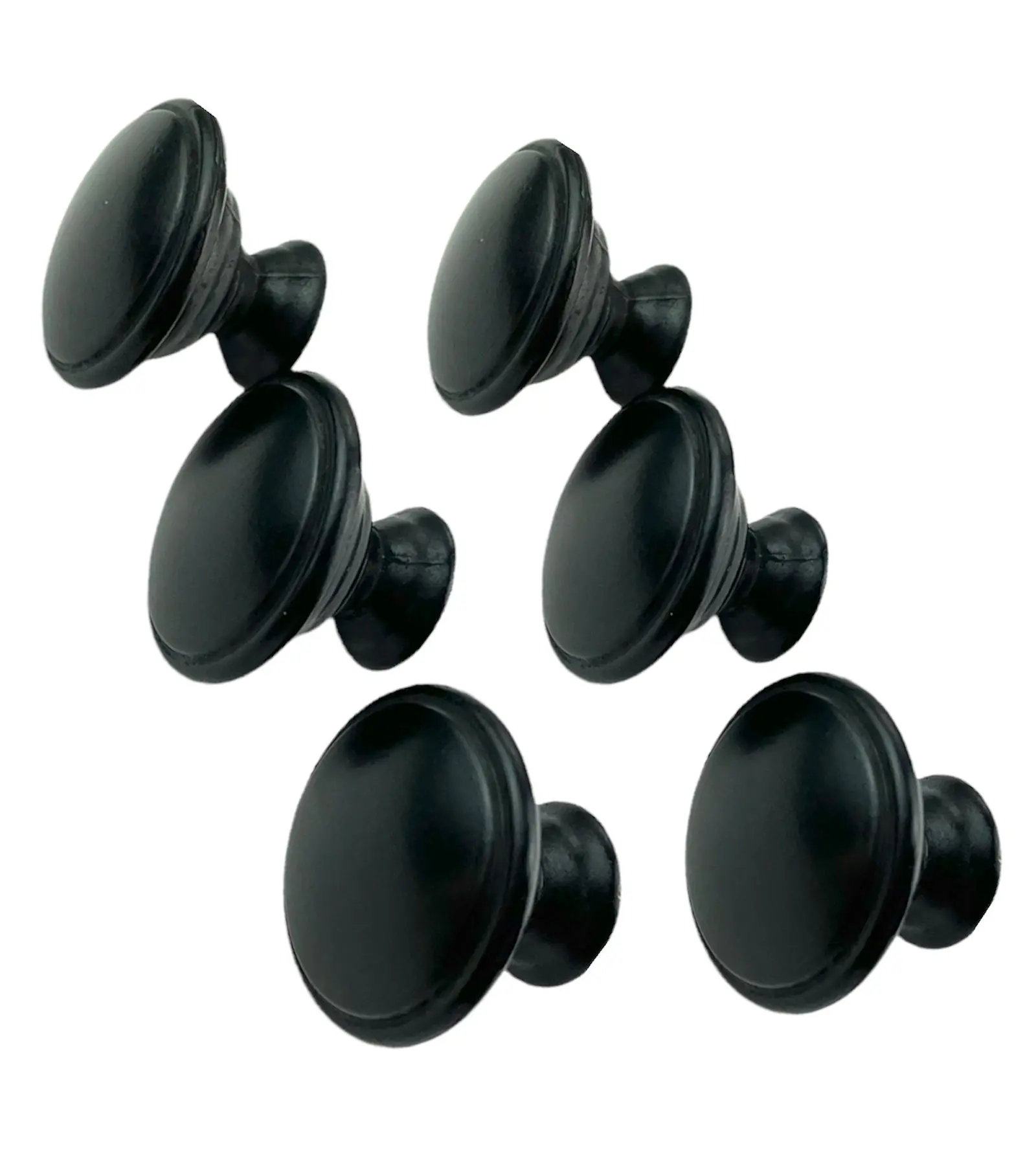 Oil Rubbed Black Traditional Mushroom Cabinet Hardware Knobs-6 Pack By Muskoka Lifestyle Products USA (MUS915)