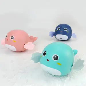 No Battery Needed Clockwork Dolphin Baby Water Swimming Toy, Cute Fun Bath Time Accessory for Newborns and Infants, Safe and Durable Plaything