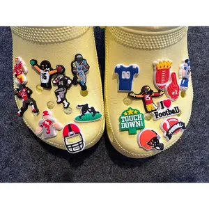 Football Game theme I love foot ball shoe charms