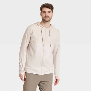 Men's Soft Stretch Hooded Full Zip Top - All In Motion