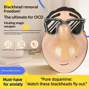 Satisfying Blackhead Remover Stress Relief Toy - Reusable Pimple Popping Nose Silicone Toy for OCD & Anxiety Relief, Fun Gag Gift