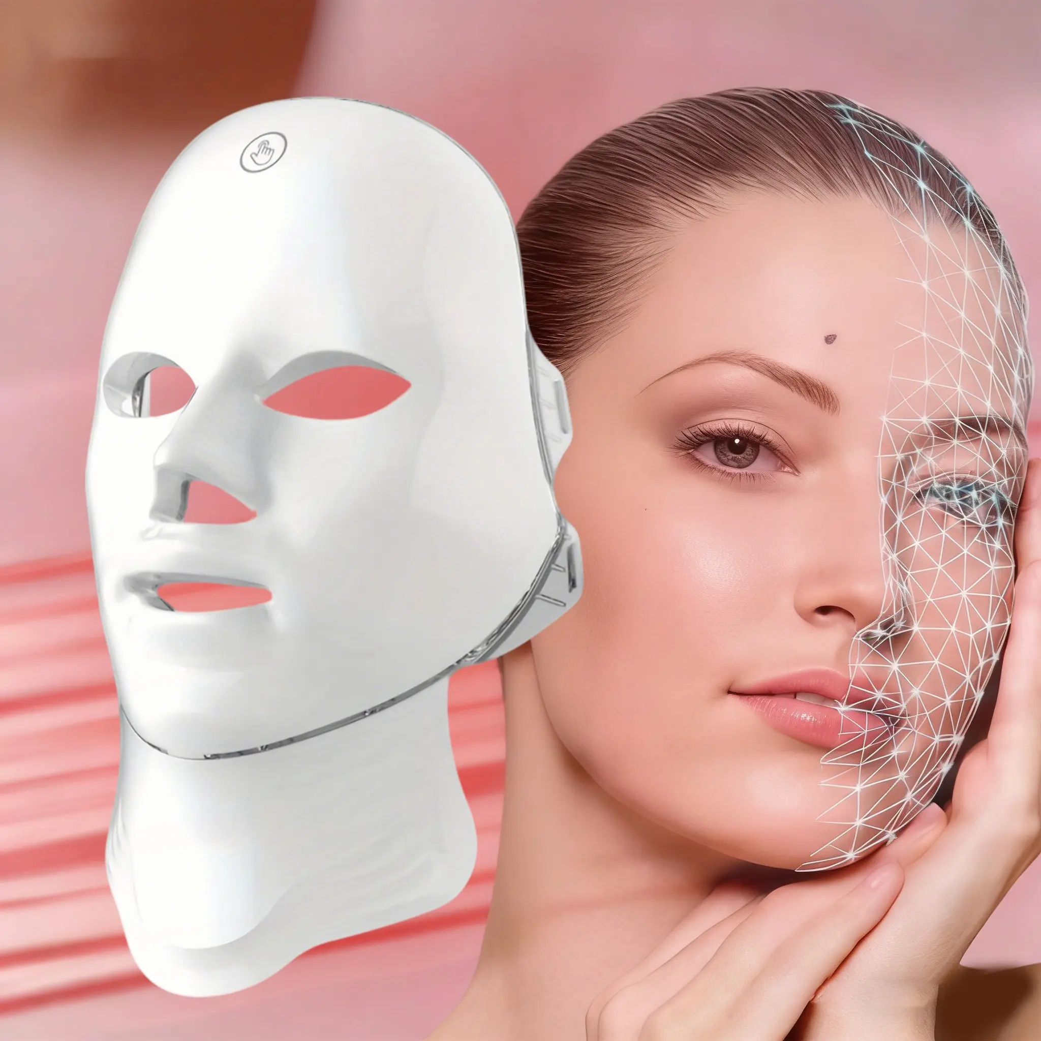 2027 New Light Therapy Mask, Firming Mask, LED Facial Mask, Skin Repair, Acne Treatment, Wrinkle Reduction, Face Neck Care, USB Charging, Home Beauty Kit, Gift for Girlfriend, Radiant