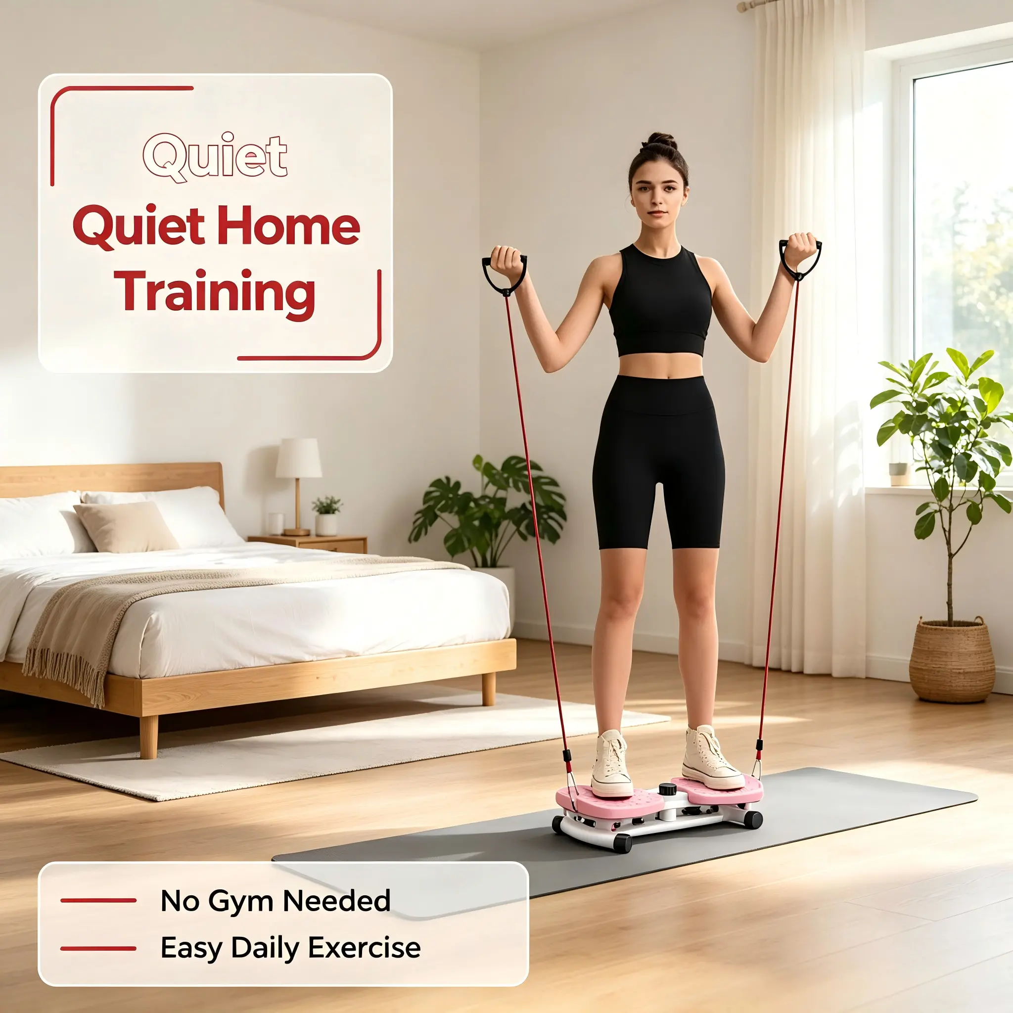 Must-Have Home Gym Essential! Lightweight Durable Waist Twister Balance Board, Smooth Quiet Rotation Anti Slip Foot Pads, Portable Compact Fitness Board for Apartment Indoor Daily Standing Exercise & Full Body Mobility l