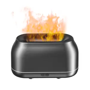 Upgraded 7-Color LED Flame Essential Oil Diffuser, Silent Humidifier with Auto-Off, 160mL Capacity for Home, Office & Yoga