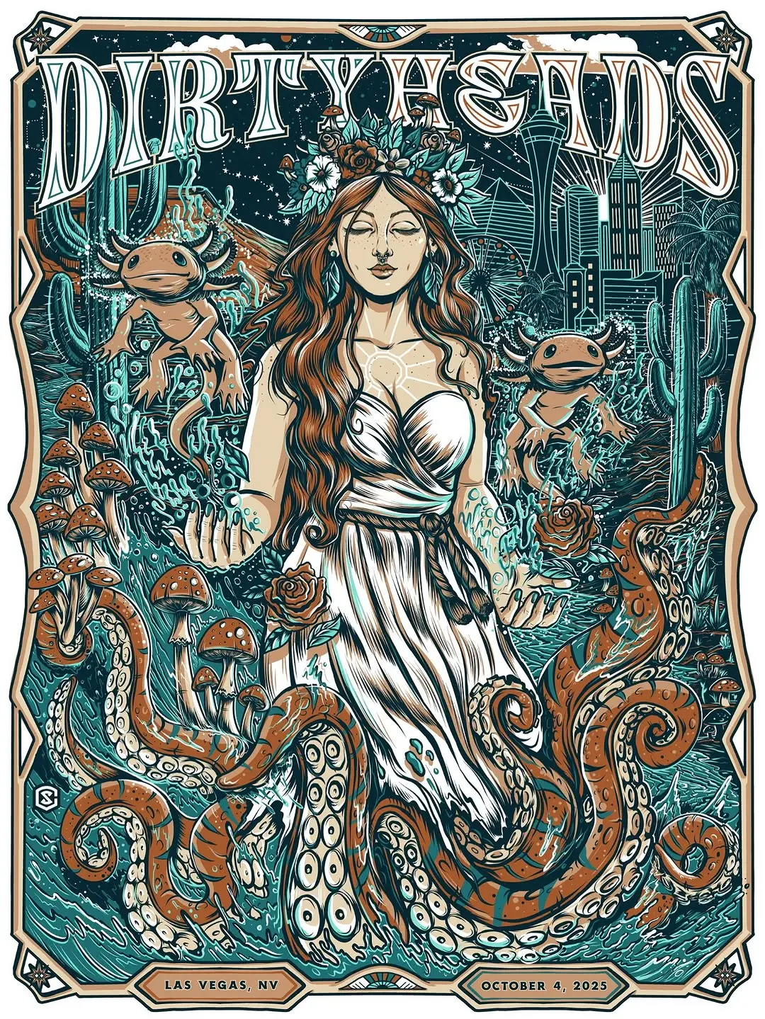 Kraken Rose: The Sea Witch Poster 2025 Trippy Floral Space Art Print for Goose Fans & Collectors Unique Touch for Concerts & Home Decor