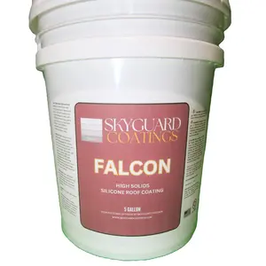 Falcon High Solids Silicone Roof Coating by SkyGuard Coatings 5-Gallon - Metal, RV, Rubber, Single Ply, Asphalt Roof Restoration