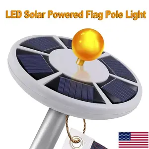 26 LED Solar Powered Flag Pole Light, 2000 Lumens Super Bright, Auto On/Off Light Sensor, IP67 Waterproof, 6 Solar Panels, 8–10 Hours Working Time, Fits Most 15–45 Ft Flag Poles
