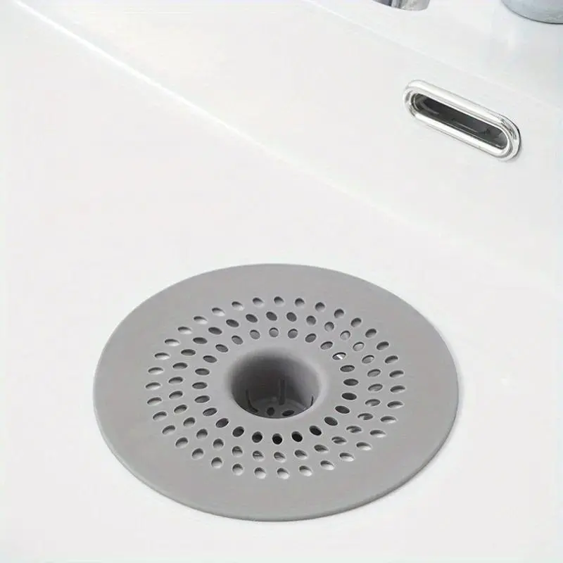 1PC Circular sink, silicone floor drain cover, bathroom drain outlet to prevent hair blockage, bathroom sewer filter screen, Bathroom Essentials Accessories