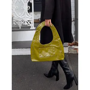 Bankes Studded Shoulder Bag Green