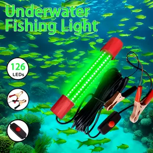 Outdoor 126 LED fishing light IP68 Waterproof Energy-Efficient Fish-Attracting Lamp for Night Fishing Docks & Underwater Bass Catching