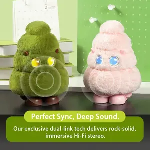 Little Tree Monster Almond Plush AI Pet Toy Creative Gift Desktop Trendy Ornament Bluetooth Speaker with Perfect Sync Deep Sound Hi-Fi Stereo