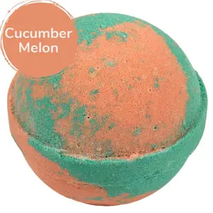CUCUMBER AND MELON BATH BOMBS. Sodium Bicarbonate (Baking Soda) - Citric Acid - Sea Salt - Sunflower Oil - Organic Shea Butter - Fragran