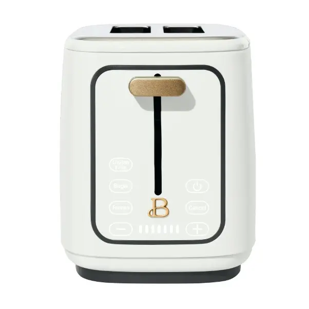 Beautiful 2 Slice Toaster with Touch-Activated Display, White Icing by Drew Barrymore