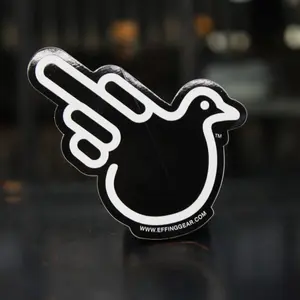 Black and White Bird Stickers