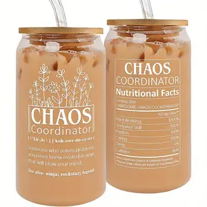 Thank You Gifts for Women, Boss, Manager, Office, Nurse, Mom, Teacher, 16 Oz Can Glass Bottle, Coworker Birthday, Christmas Valentine Gifts