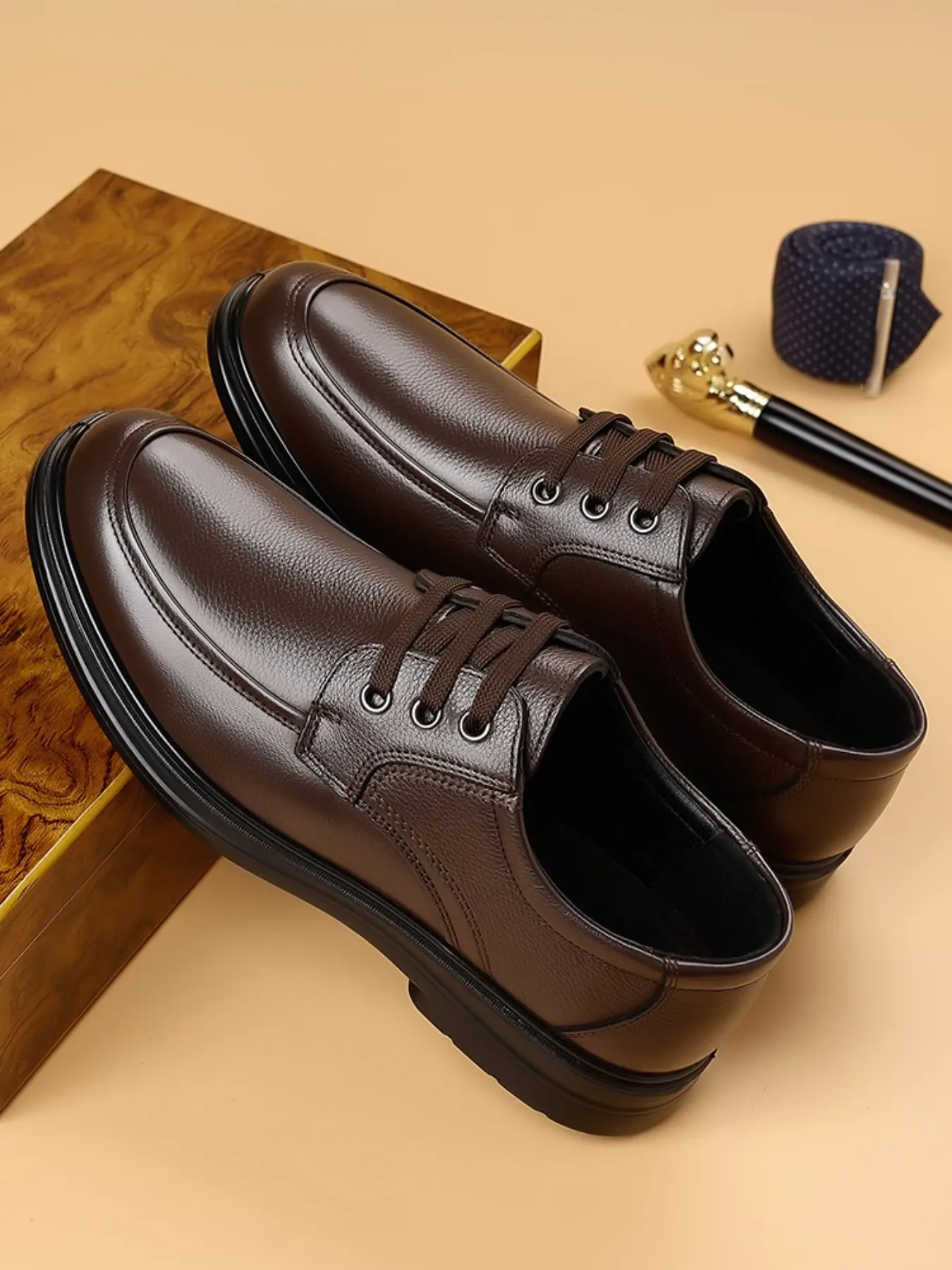 Men's Fashion Casual Business Shoes, Office Commuting Shoes, British Style Classic Formal Men's Shoes, Comfortable Versatile Men's Footwear for All Seasons, PU Leather Footwear, Formal Oxfords